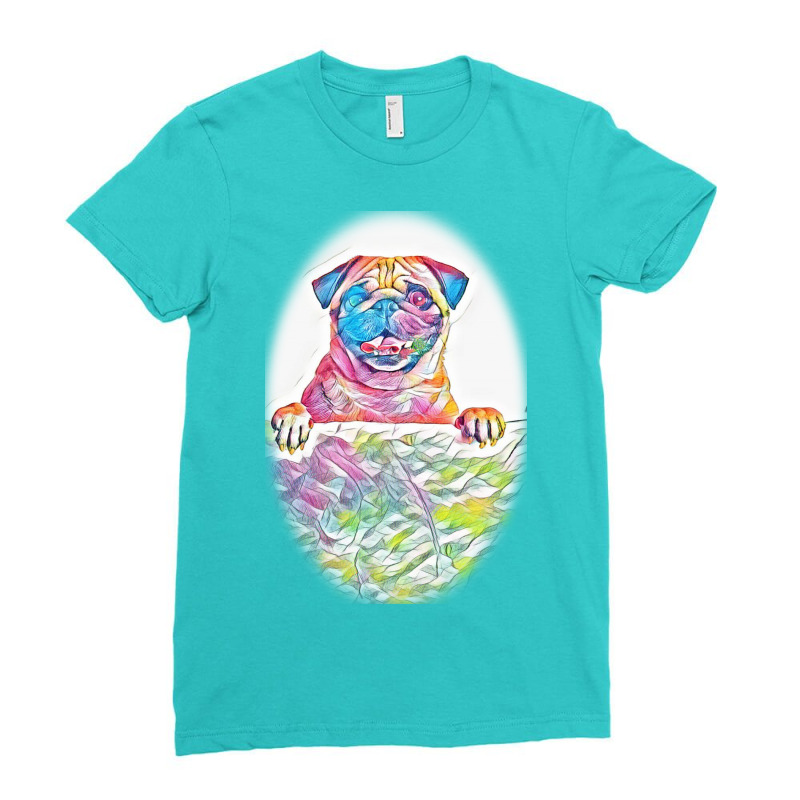 Barbecue Grilled Hot Dog Withup On Wooden Tab Ladies Fitted T-Shirt by Kemnabi | Artistshot