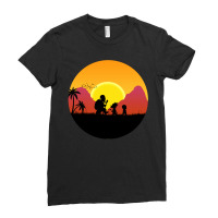 Walking Sunset Ladies Fitted T-shirt | Artistshot