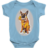 Young Man With His Dog Baby Bodysuit | Artistshot