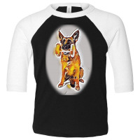 Young Man With His Dog Toddler 3/4 Sleeve Tee | Artistshot