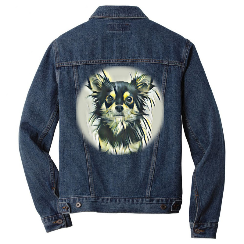 Young And Beautiful Man Holdiog In His Arms With Love And Play Men Denim Jacket by Kemnabi | Artistshot