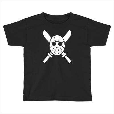 Ice Hockey Mask With Swords Toddler T-shirt Designed By Candrashop