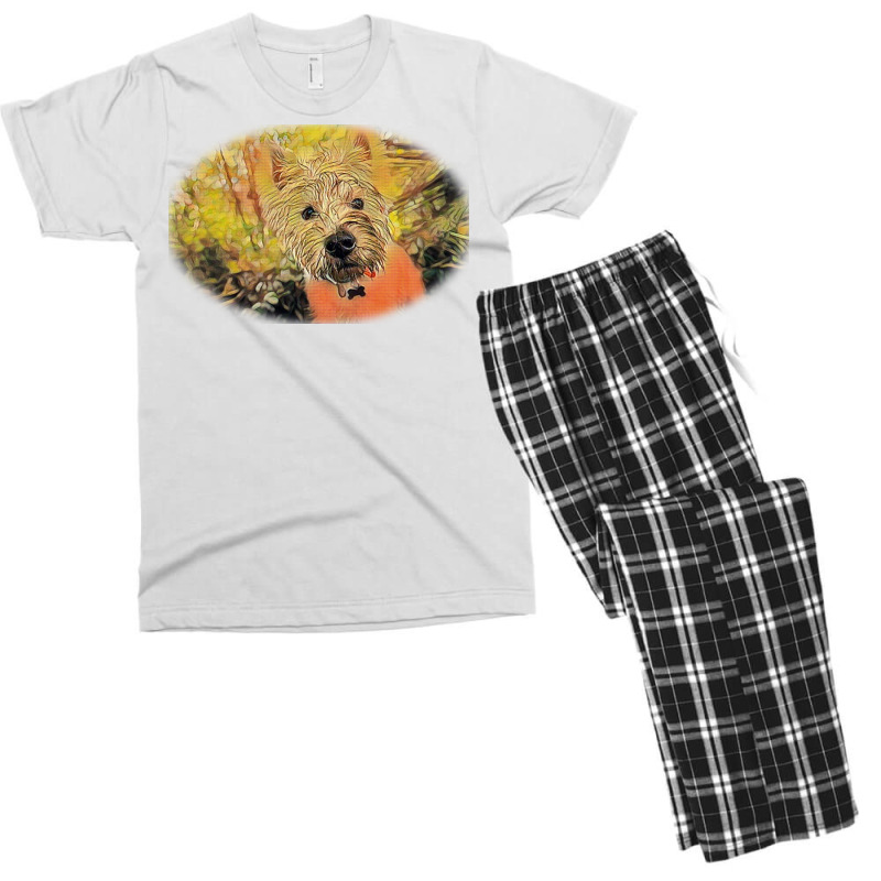 Dirty West Highland Terrier W Outdoors In Nat Men's T-shirt Pajama Set by Kemnabi | Artistshot