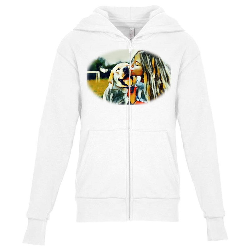 Frame With A Beautiful Girl Wpark On Green Gr Youth Zipper Hoodie | Artistshot