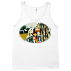 Frame with a beautiful girl wpark on green gr Tank Top | Artistshot