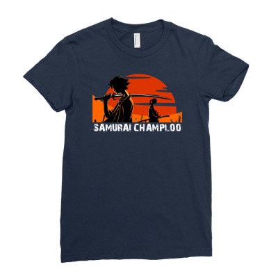 Samurai Champloo Japanese Anime Manga Ladies Fitted T-shirt Designed By Mdk Art