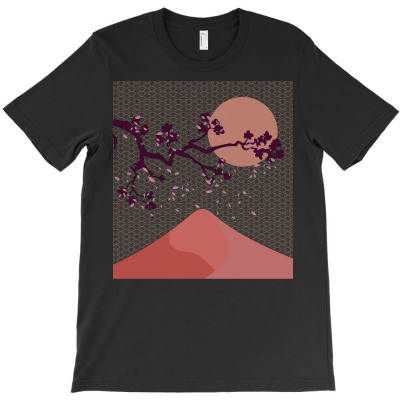 Cherry Blossom T  Shirt Terracotta Cherry Blossoms T  Shirt T-shirt Designed By Eluettgen194