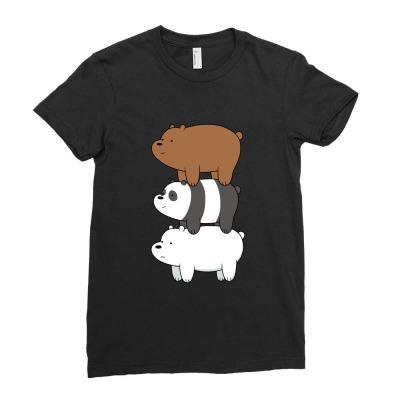 We Bare Bears Ladies Fitted T-shirt Designed By Rakuzan