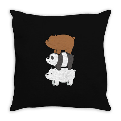 We Bare Bears Throw Pillow Designed By Rakuzan