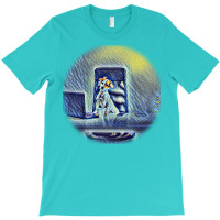 Cute Happy Young Dog Working P At The Office. Pets Indoors. Ta T-shirt | Artistshot