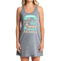 Farm Animals T  Shirt Grandpa Who Loves Farm Animals  Cow Pig Goat Lov Tank Dress | Artistshot