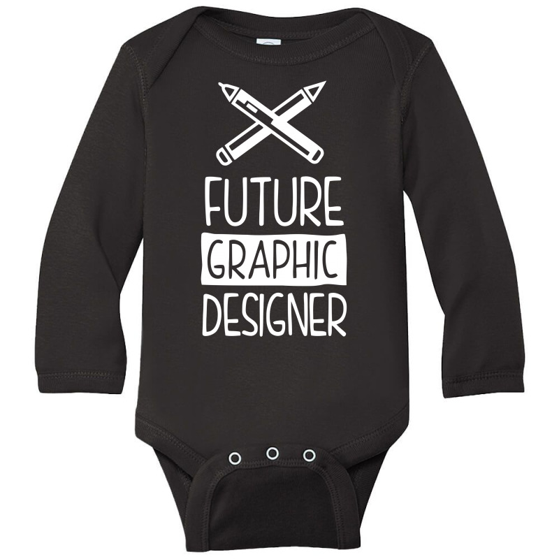 Future Graphic Designer Funny Long Sleeve Baby Bodysuit by candrashop | Artistshot