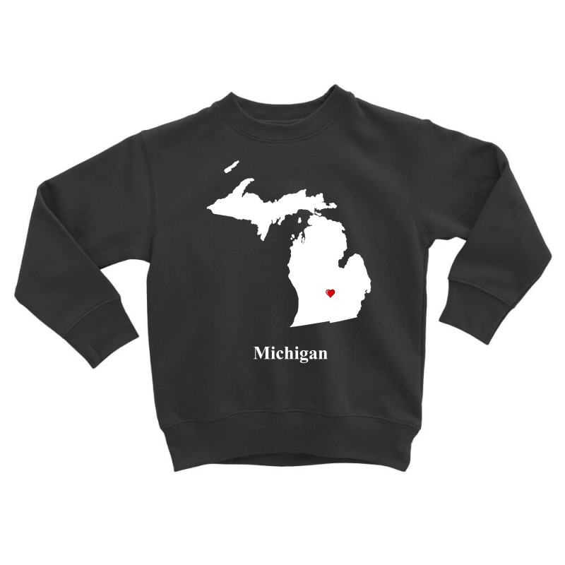 Michigan Love Map Toddler Sweatshirt | Artistshot