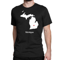 Michigan Love Map Classic T-shirt | Artistshot