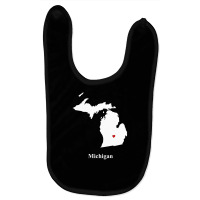 Michigan Love Map Baby Bibs | Artistshot