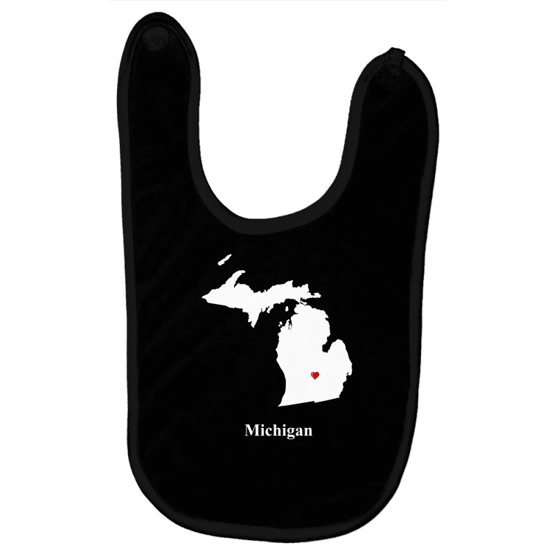 Michigan Love Map Baby Bibs | Artistshot