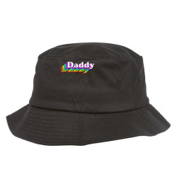 daddy, gay daddy bear, retro lgbt rainbow, lgbtq pride tank top Bucket Hat | Artistshot
