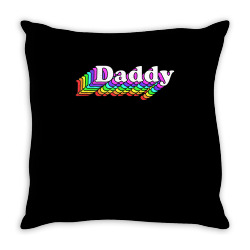 daddy, gay daddy bear, retro lgbt rainbow, lgbtq pride tank top Throw Pillow | Artistshot