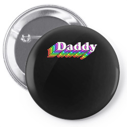 daddy, gay daddy bear, retro lgbt rainbow, lgbtq pride tank top Pin-back button | Artistshot