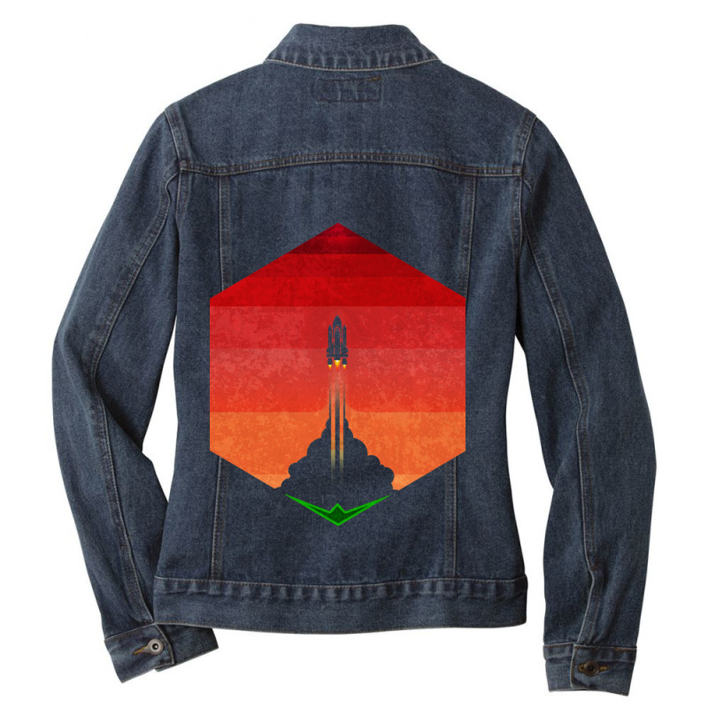 Into The Mars Exosphere Ladies Denim Jacket by loveshop | Artistshot