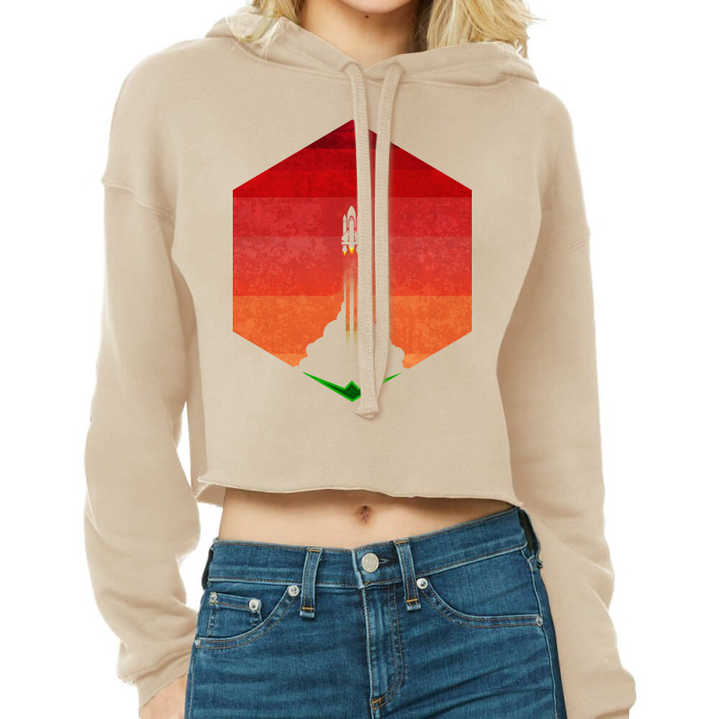 Into The Mars Exosphere Cropped Hoodie by loveshop | Artistshot