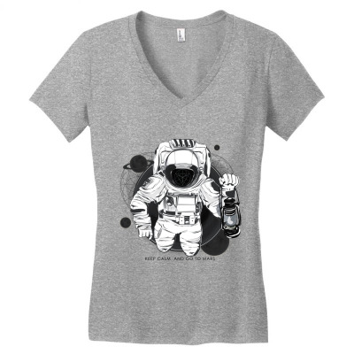 Invasion To Mars Women's V-neck T-shirt Designed By Loveshop