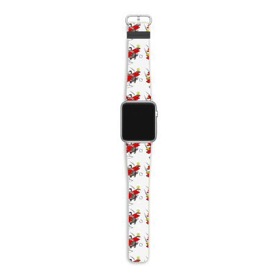 Snoopy And Woodstock Riding Airplane Apple Watch Band Designed By Rakuzan