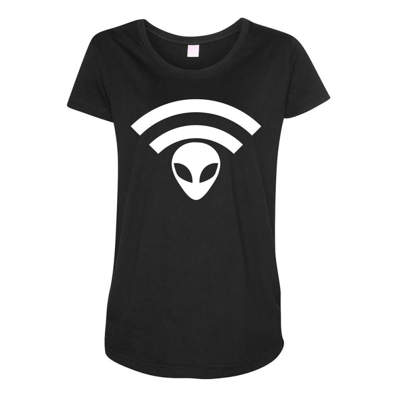 Alien Share Wifi Maternity Scoop Neck T-shirt by warief77 | Artistshot