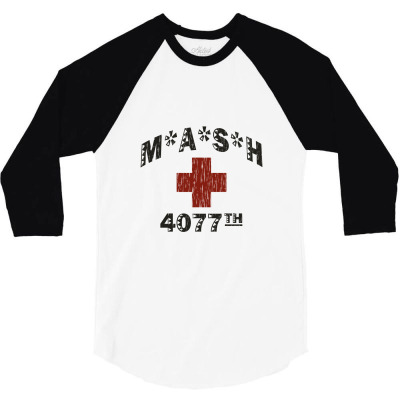 Mash 4077th Tv Division Vintage Style 3/4 Sleeve Shirt Designed By Mdk Art