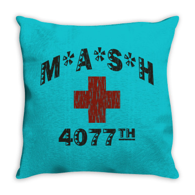 Mash 4077th Tv Division Vintage Style Throw Pillow Designed By Mdk Art