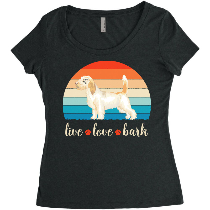 Petit Basset Griffon Vendeen T  Shirt Live Love Bark Petit Basset Grif Women's Triblend Scoop T-shirt by kanekoelpin141 | Artistshot