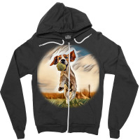 Beagle Dog Fun In Garden Outdors Run And Jump With Ball Towards Camer Zipper Hoodie | Artistshot