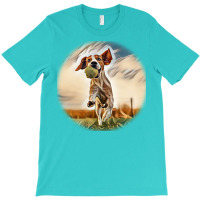 Beagle Dog Fun In Garden Outdors Run And Jump With Ball Towards Camer T-shirt | Artistshot