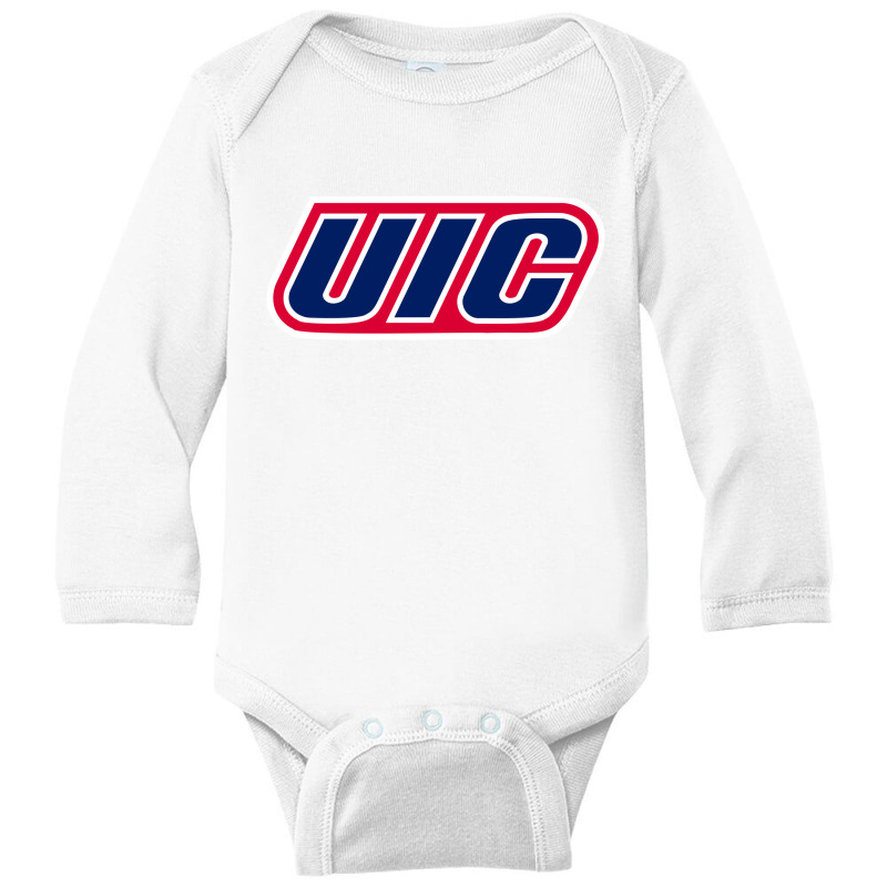 University Of Illinois Chicago, Uic, Chicago, Illinois, Merch Long Sleeve Baby Bodysuit by samueltheodore663 | Artistshot