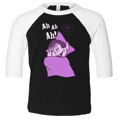 Count Von Count   Ah Ah Ah! Toddler 3/4 Sleeve Tee Designed By Romeo And Juliet