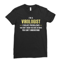 Virologist I Solve Problems Funny Gift Ladies Fitted T-shirt | Artistshot