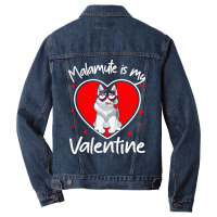 Alaskan Malamute Is My Valentine T  Shirt Alaskan Malamute Is My Valen Men Denim Jacket | Artistshot