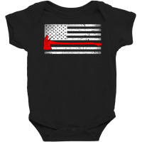 American Flag Fire Fight Red Axe Patriotic Gifts For Fireman Pullover Baby Bodysuit | Artistshot