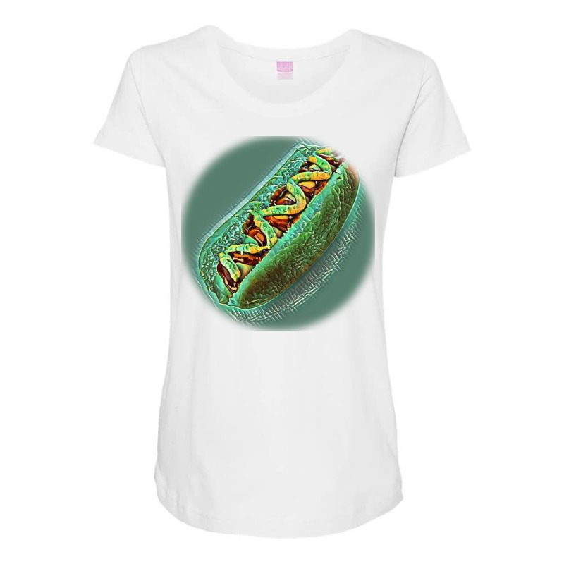 Hot Dog With Mustard And Ketc Maternity Scoop Neck T-shirt by Kemnabi | Artistshot