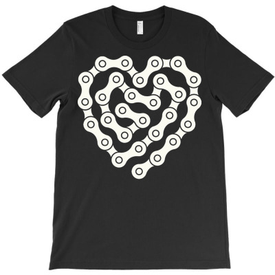 Bicycle Chain T  Shirt Bicycle Chain Heart I Bike Cycling Cyclist Bike T-shirt Designed By Antwanbartell660