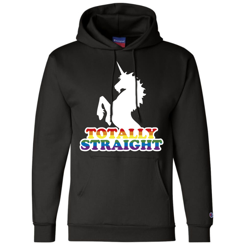 Totally Straight Champion Hoodie | Artistshot