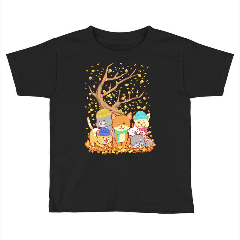 Cats T  Shirt Cats Fall Autumn Leaf Tree Lover Season Fan Enjoy T  Shi Toddler T-shirt by ava44194 | Artistshot