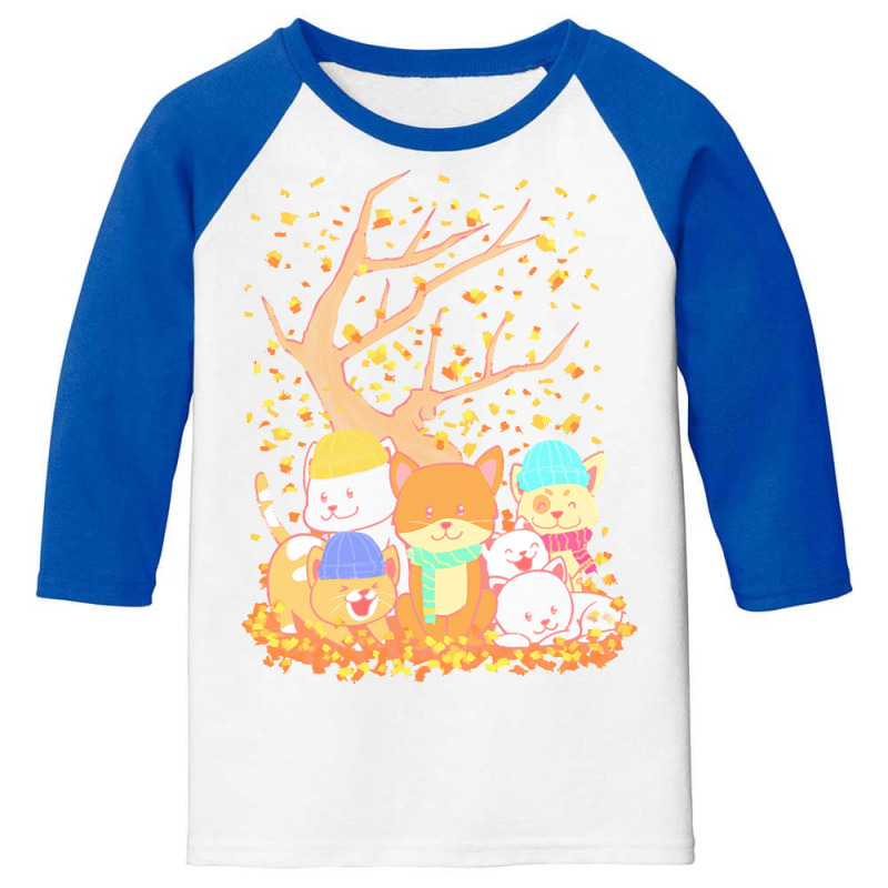 Cats T  Shirt Cats Fall Autumn Leaf Tree Lover Season Fan Enjoy T  Shi Youth 3/4 Sleeve by ava44194 | Artistshot