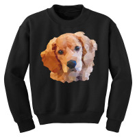 Cocker T  Shirt Cocker Spaniel Polygon Dog Owner T  Shirt Youth Sweatshirt | Artistshot