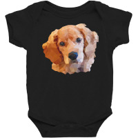 Cocker T  Shirt Cocker Spaniel Polygon Dog Owner T  Shirt Baby Bodysuit | Artistshot