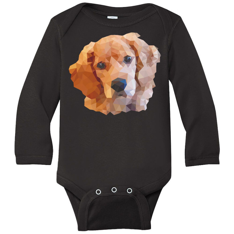 Cocker T  Shirt Cocker Spaniel Polygon Dog Owner T  Shirt Long Sleeve Baby Bodysuit by ava44194 | Artistshot