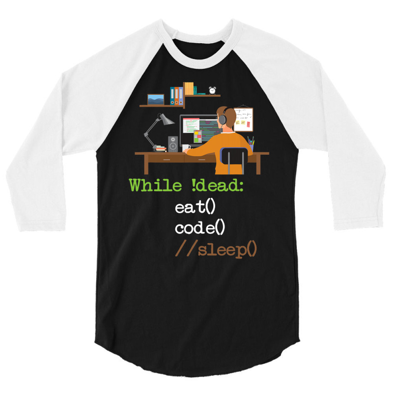 Eat Code Sleep   Computer Science Programmer Coding Coder T Shirt 3/4 Sleeve Shirt | Artistshot