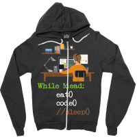 Eat Code Sleep   Computer Science Programmer Coding Coder T Shirt Zipper Hoodie | Artistshot