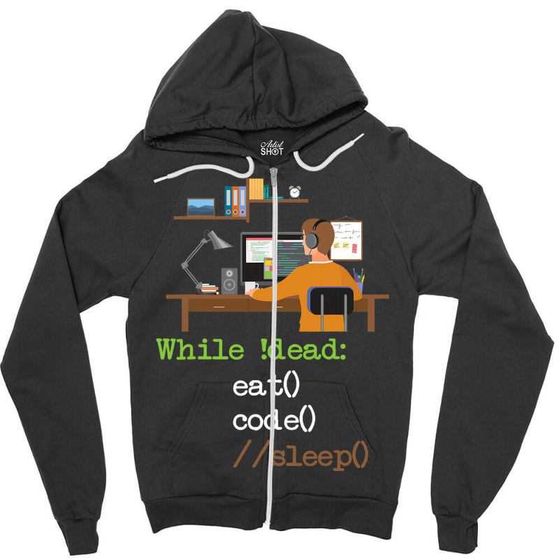 Eat Code Sleep   Computer Science Programmer Coding Coder T Shirt Zipper Hoodie | Artistshot