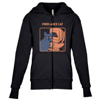 Freelancer Cat Youth Zipper Hoodie | Artistshot